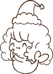 Christmas Ghost Charcoal Drawing