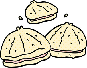 cartoon doodle fresh oysters