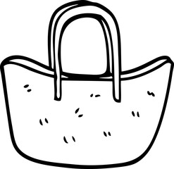 line drawing cartoon woven basket