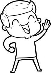 cartoon man laughing