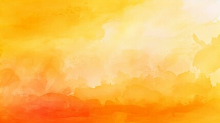 Obraz na płótnie Canvas Bright orange and yellow ink-smeared watercolor background