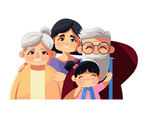 grandparents day smiling family