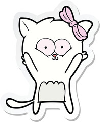 sticker of a cartoon cat