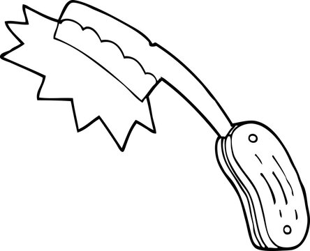 black and white straight razor clip art preview