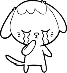 cartoon crying dog