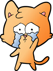 cartoon crying cat