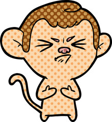 cartoon annoyed monkey