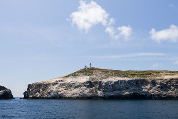 Fototapeta na wymiar Anacapa Island Light Station at Channel Islands National Park, California