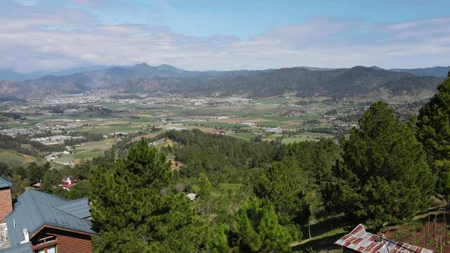 beautiful view over the a town 