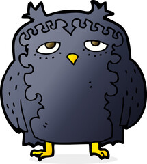 cartoon wise old owl