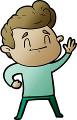 happy cartoon man