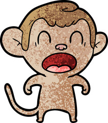 shouting cartoon monkey