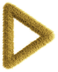 Yellow fluffy 3D play icon