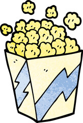 cartoon doodle popcorn