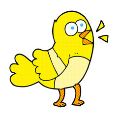 freehand drawn cartoon bird