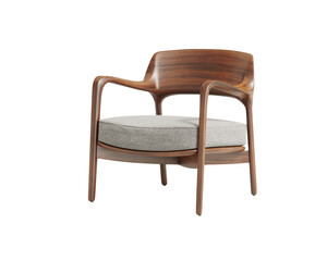 3d rendering of a modern  comfortable lounge armchair, isolated on transparent background, cutout ready for agricultural visualisation., png