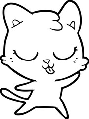 Fototapeta premium happy cartoon cat