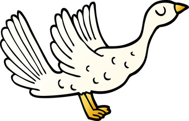 vector gradient illustration cartoon goose