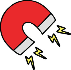 cute cartoon of a magnet
