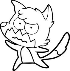 cartoon annoyed fox