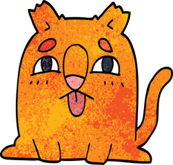 cartoon doodle funny cat