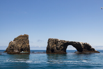Fototapeta na wymiar Arch Rock at Anacapa Island, Channel Islands National Park, California