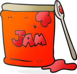 freehand drawn cartoon jam jar