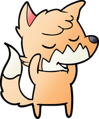 friendly cartoon fox