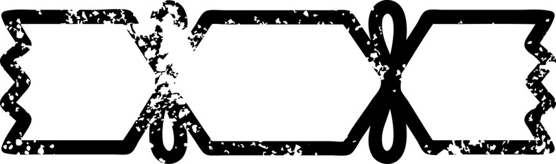christmas cracker distressed icon symbol