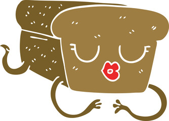 cartoon doodle loaf of bread