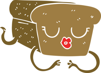 cartoon doodle loaf of bread