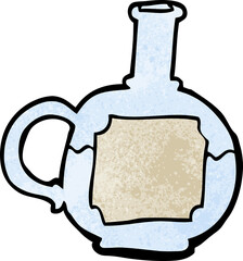 cartoon doodle of potion bottle