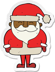 sticker of a cartoon santa claus