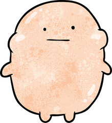 cute fat cartoon human