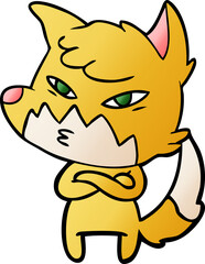 clever cartoon fox