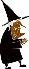 cartoon ugly old witch