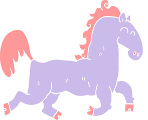 flat color style cartoon unicorn
