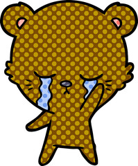 crying bear cartoon chraracter