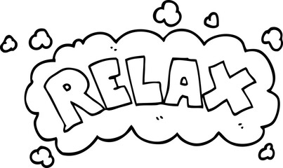line drawing cartoon relax symbol