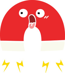 flat color retro cartoon of a magnet