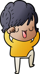 cartoon woman talking