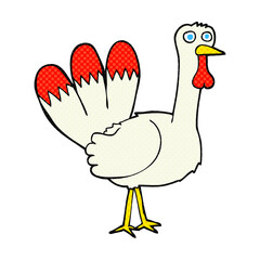 freehand drawn cartoon turkey