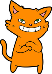 happy cartoon cat
