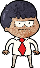 cartoon annoyed man