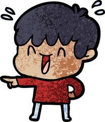 cartoon laughing boy