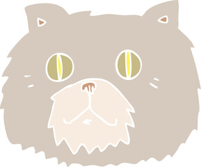 flat color style cartoon cat face