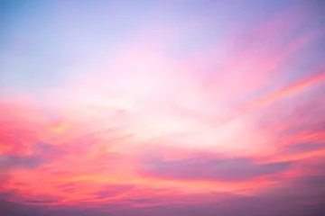 Papier Peint photo Rose clair Beautiful luxury soft gradient with orange gold clouds and sunlight on the blue sky perfect for the background, take in everning,morning,Twilight, high definition landscape photo