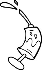 line drawing cartoon vaccine injection