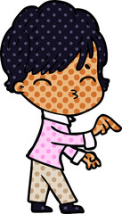 cartoon woman thinking