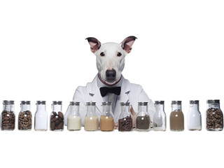 Pharmacist Bull Terrier Transparent - obrazy, fototapety, plakaty